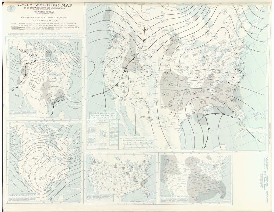 Weather Map, 2-7-1961